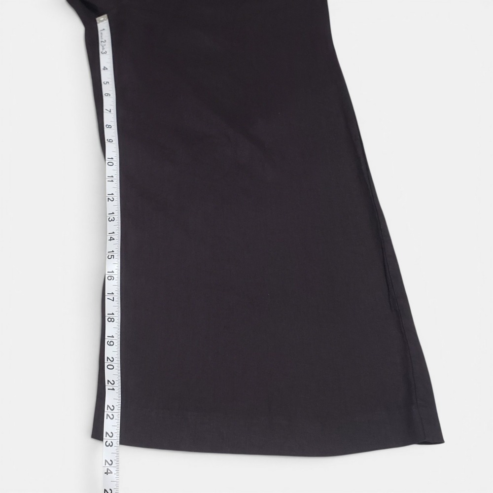 J.Crew Tie Waist Wide Leg Cropped Linen Jumpsuit‎ G6369 Black Size 2 - Picture 12 of 14